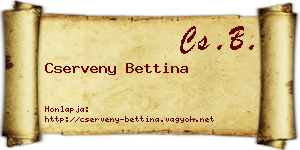 Cserveny Bettina névjegykártya